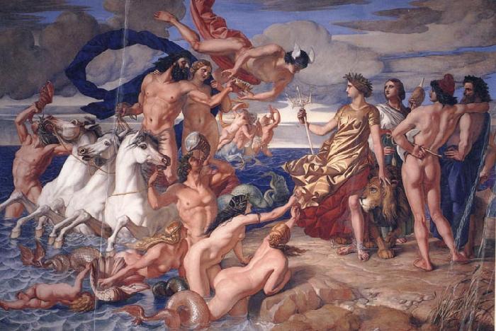 William Dyce Neptune Resigning to Britannia the Empire of the sea Sweden oil painting art